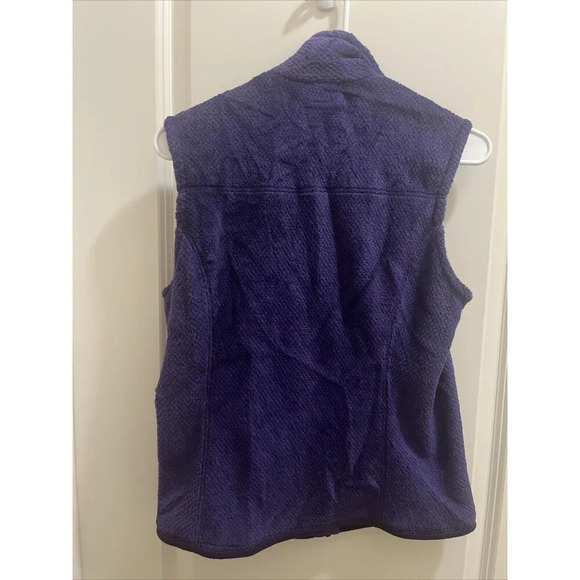 Patagonia Ladies Retool Vest T Snap Purple Polartec Pockets Full Zip Size Medium - Picture 4 of 4